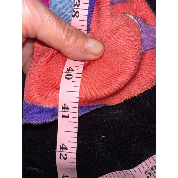 EMILIO PUCCI CUSTOM UNFINISHED VINTAGE SILK PRINT DRESS - Picture 3 of 16